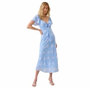 Altar’d State Blue Sophia Floral Cottagecore Maxi Dress Womens XL